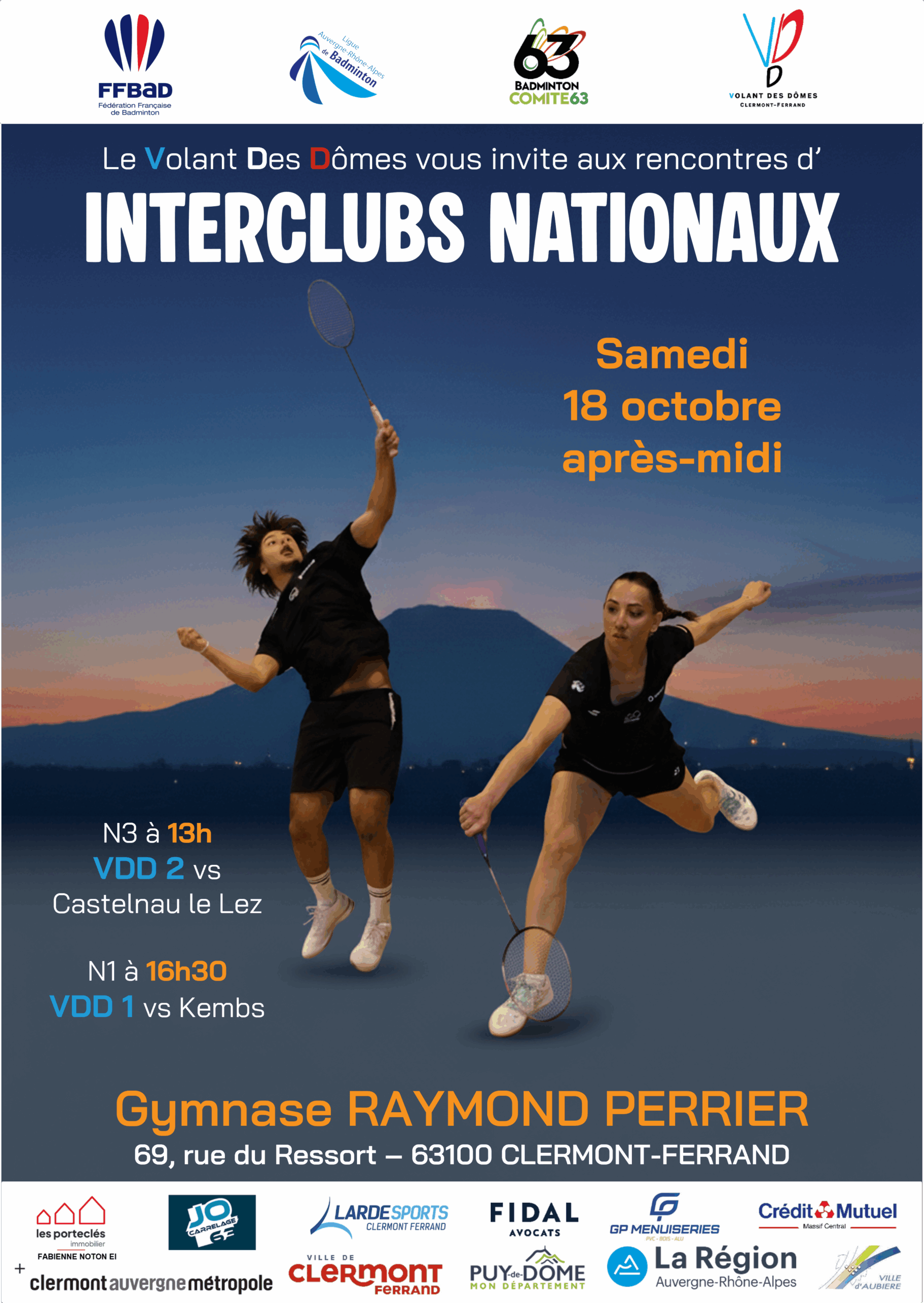 Rencontres Interclubs Nationaux à domicile